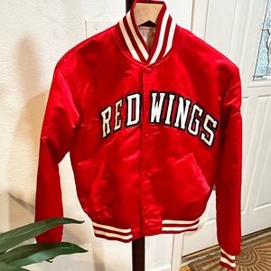Vintage Satin Detroit Red Wings Official NHL Starter New Haven Jacket